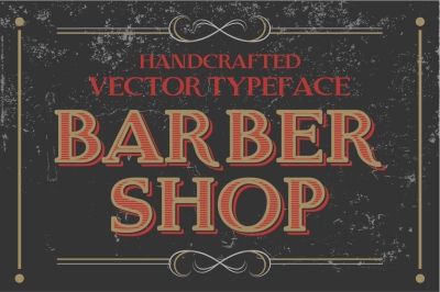 Barber Shop - Handcrafted Vector Letters