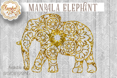 Mandala Elephant, Cut File ~ SVG/DXF/EPS/PNG