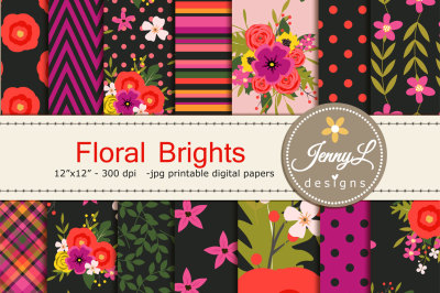 Floral Digital Papers