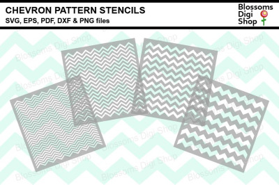 Chevron Pattern Stencils SVG, EPS, PDF, DXF &amp; PNG files