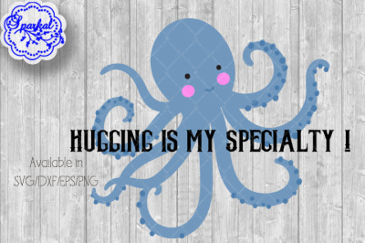 Octopus Hugging Design- Cut files 