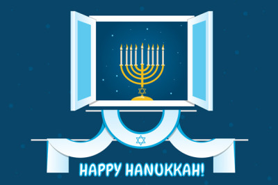 Happy Hanukkah Postcard Design