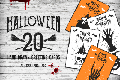 Halloween. 20 Greeting Cards