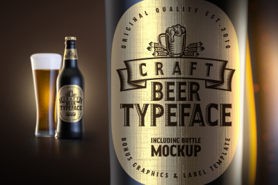 Download Amber Bottle With Dark Beer Mockup Yellowimages