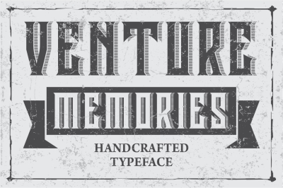 Vintage - Venture memories - Handcrafted Vector Typeface