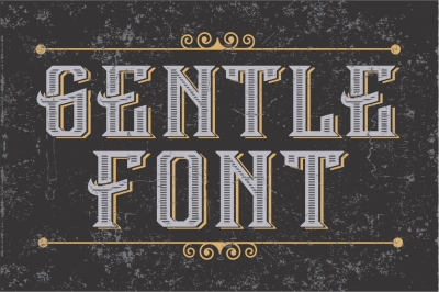 Vintage Gentle - vector typeface