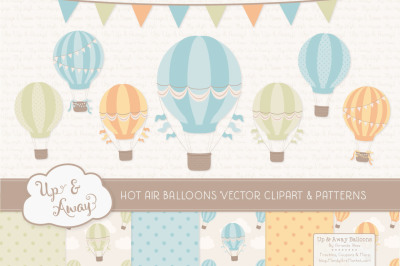Vintage Boy Hot Air Balloons &amp; Patterns