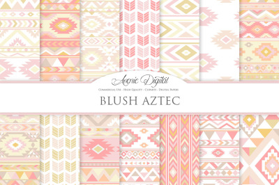 Blush Aztec Digital Paper