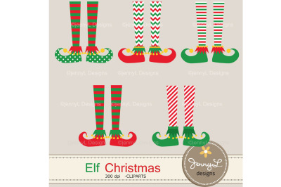Elf Feet Christmas Clipart