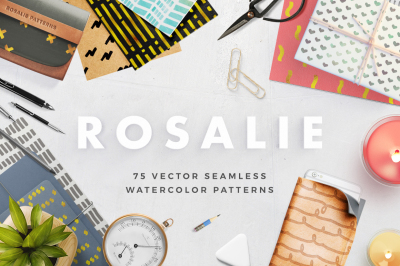 Rosalie Seamless Watercolor Patterns