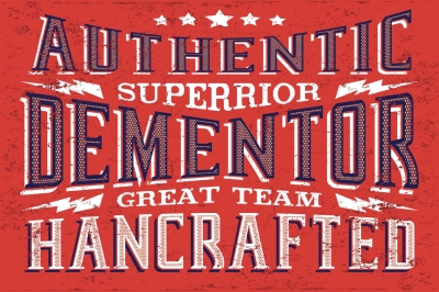 Authentic superrior Dementor - vector typography