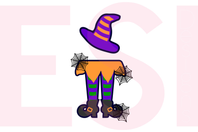 Witch Legs and Hat (with Shadow Layer) - SVG, DXF, EPS, PNG
