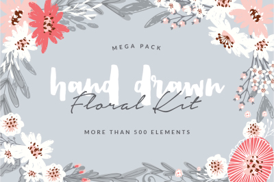 Hand Drawn Floral Kit