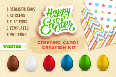 Easter greeting cards creation kit