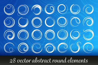 Abstract round elements vector set