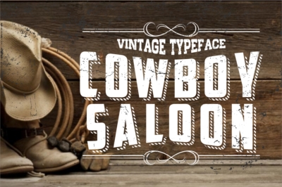 Vintage Letters - cowboy saloon