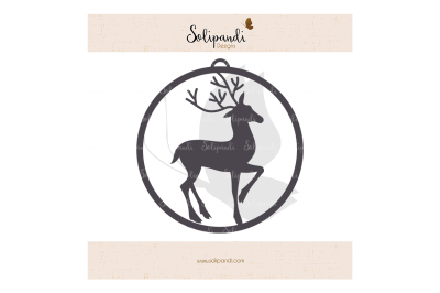 Deer - Ornament - SVG and DXF Cut Files - for Cricut, Silhouette, Die Cut Machines // scrapbooking // paper crafts // solipandi // #119
