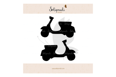 Scooter/Vespa/Moped SVG and DXF Cut Files - for Cricut, Silhouette, Die Cut Machines // scrapbooking // paper crafts // solipandi // #153