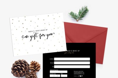 xmas II double sided gift certificate template