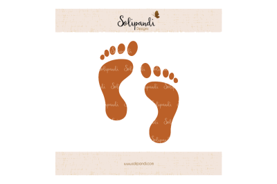 Human Footprint SVG and DXF Cut Files - for Cricut, Silhouette, Die Cut Machines // scrapbooking // paper crafts // solipandi // #172