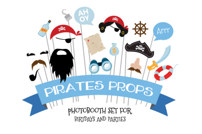 Themed Birthday PhotoProps- Pirates
