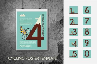 Cycling poster template