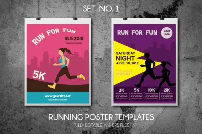 Running poster template