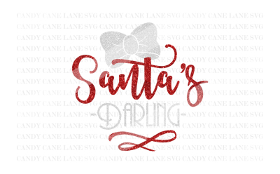 Christmas SVG Cutting File, Santa's Darling SVG, Santa SVG, Cricut Cut File, Holiday SVG, Silhouette Cut File