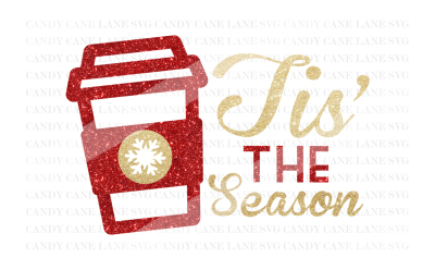 Christmas SVG Cutting File, Tis' The Season SVG, Cricut Cut File, Holiday SVG, Silhouette Cut File
