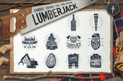 Lumberjack. Vintage Badges (part 2)