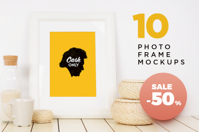 -50% Sale. Photo frame mockups