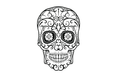 Black and White tattoo Skull.