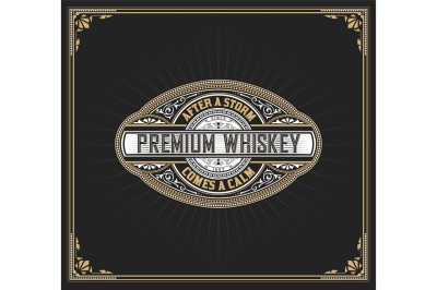 Premium Whiskey Label