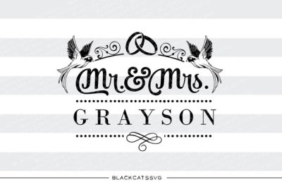Mr and Mrs with space for name SVG file