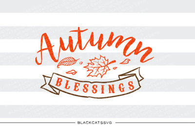 Autumn blessings - SVG file 