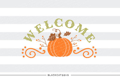 Pumpkin - welcome sign - SVG file 