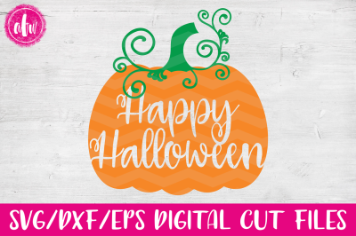 Happy Halloween Pumpkin - SVG, DXF, EPS Cut File