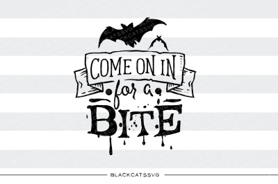 Come on in for a bite - Bat - SVG file 