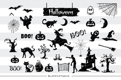 Big pack for Halloween - 31 SVG file Cutting File Clipart in Svg, Eps, Dxf, Png