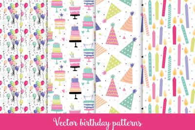 Vector birthday set