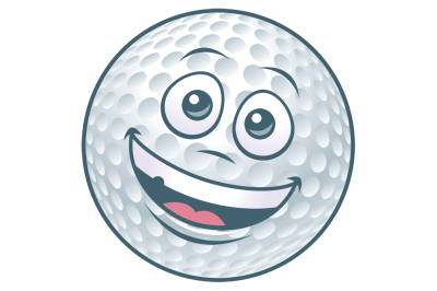 Cartoon Golf Ball Character