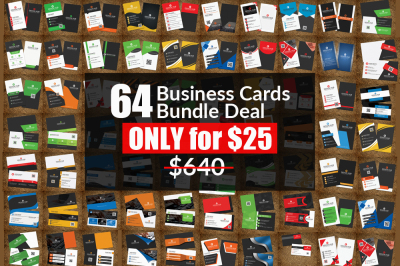 64 Business Card Templates Bundle