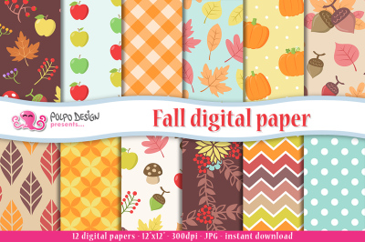 Fall digital paper