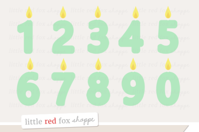 Number Candle Clipart