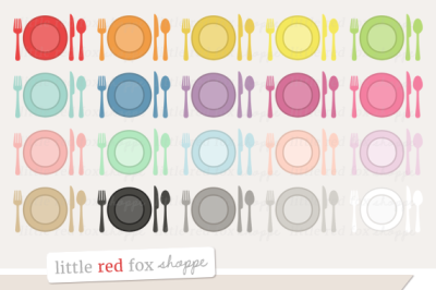 Plate Setting Clipart