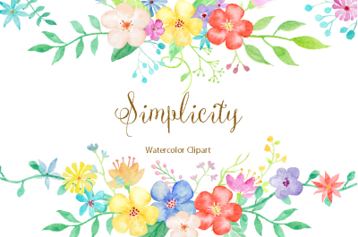 Watercolor Clipart Simplicity