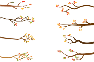 Fall branch, Autumn tree branches clipart, Bare branches
