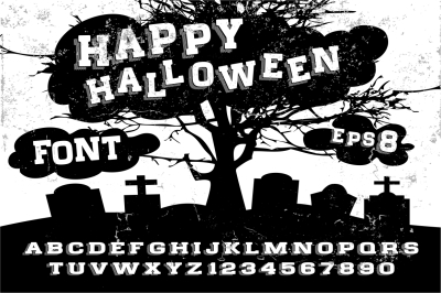 Happy Halloween - vector font