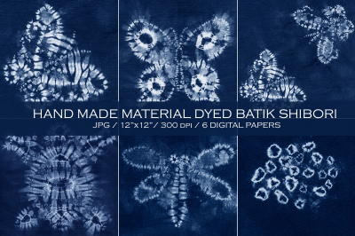 Material dyed batik. Shibori