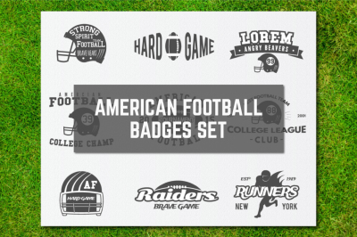 9 American Football Logos & Labels